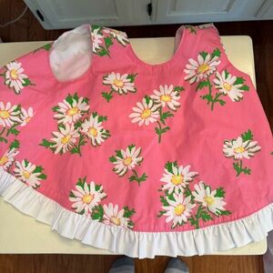 The Beaufort Bonnet Company Pink Floral Ruffle Hem Sundress with bloomers set